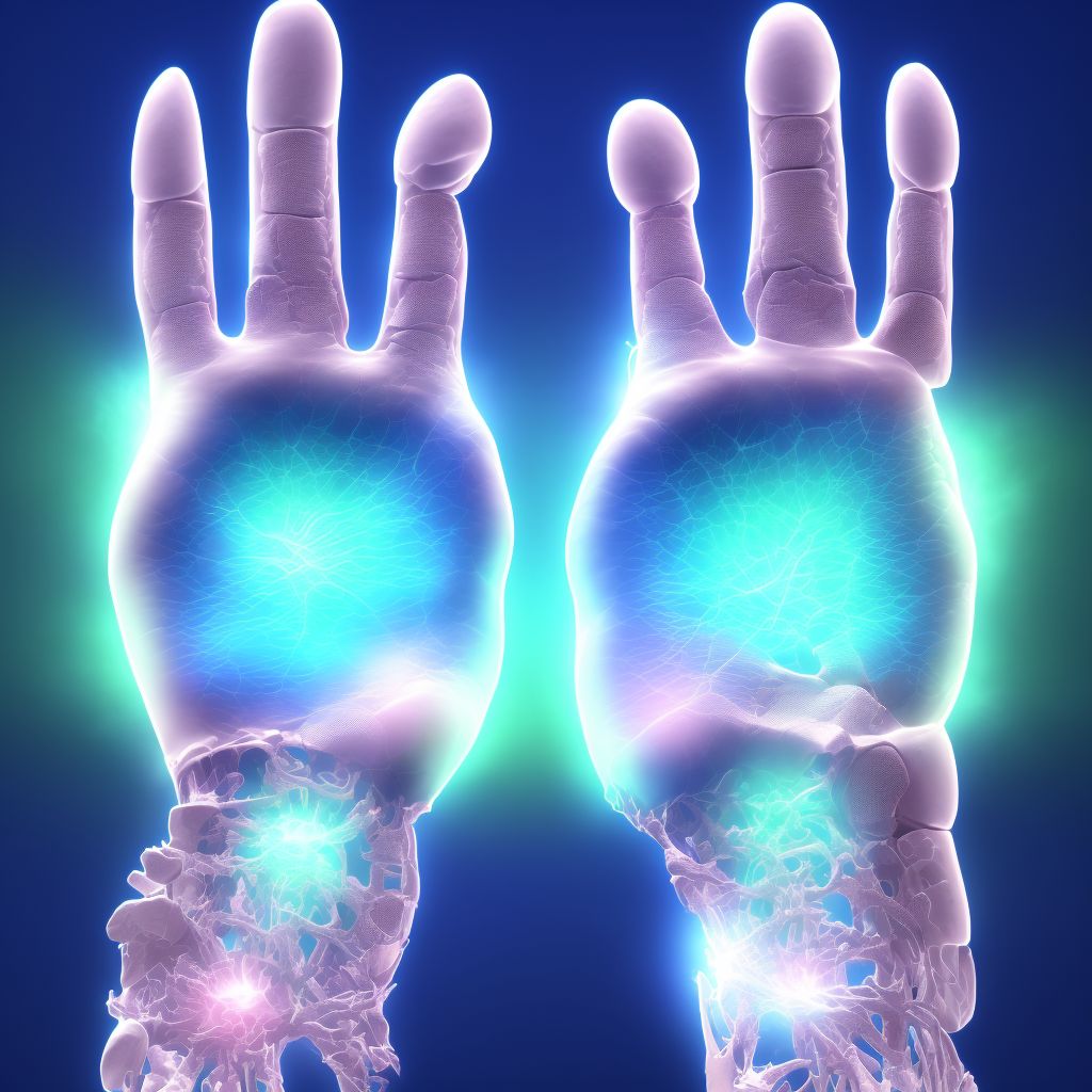 Nondisplaced fracture of middle third of navicular [scaphoid] bone of right wrist, subsequent encounter for fracture with routine healing digital illustration