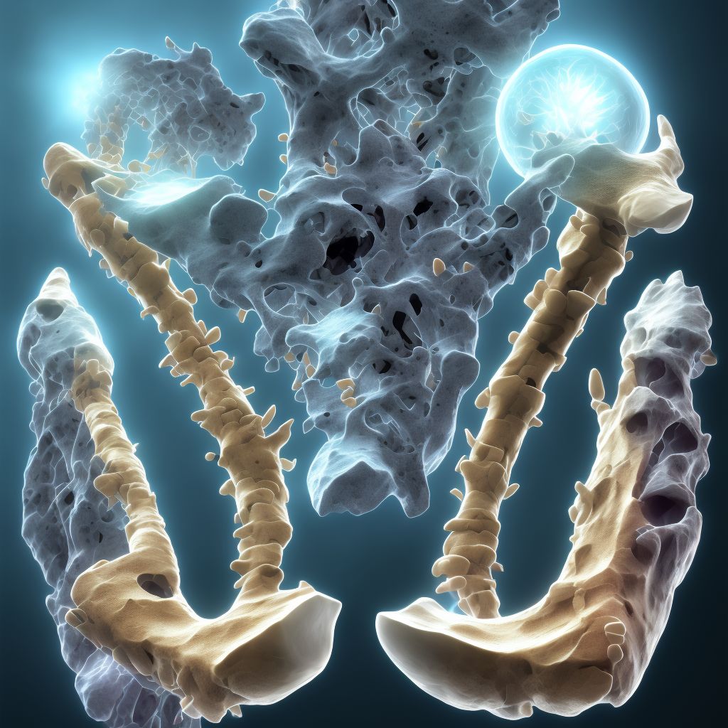 Unspecified fracture of other metacarpal bone, subsequent encounter for fracture with malunion digital illustration