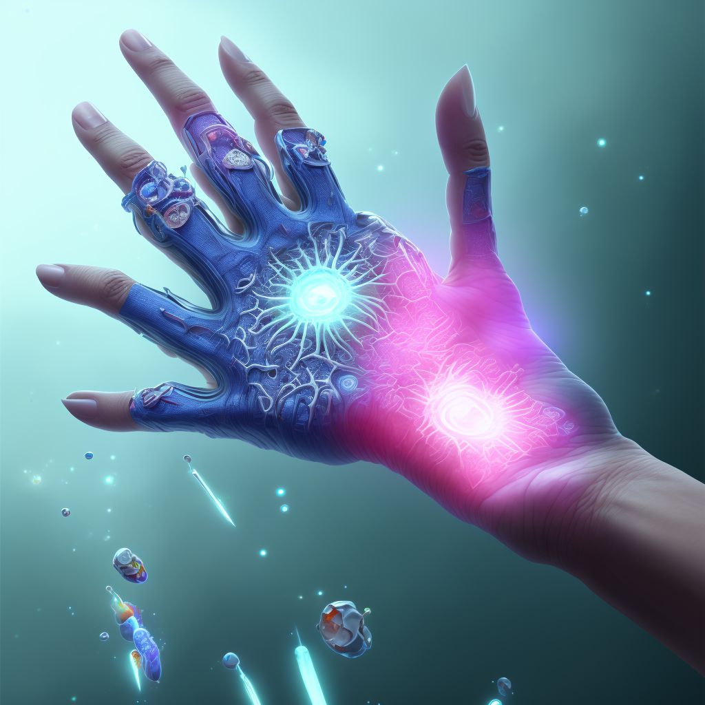 Subluxation of proximal interphalangeal joint of other finger, initial encounter digital illustration