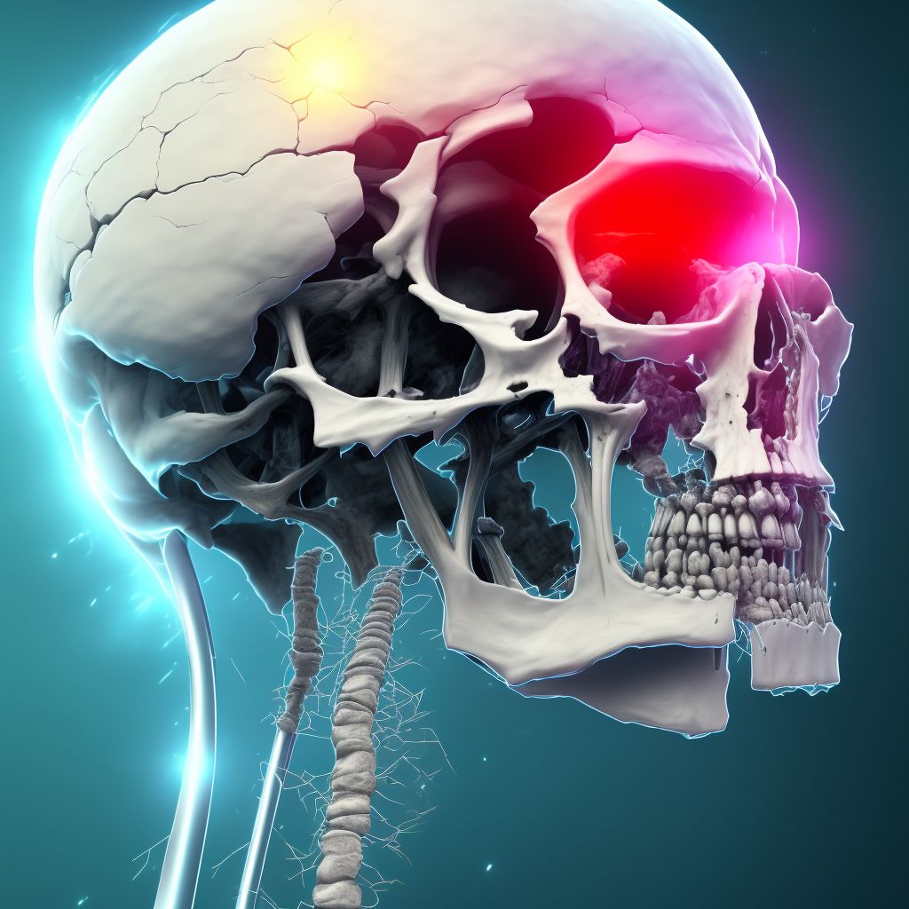 Unspecified fracture of head of left femur, subsequent encounter for open fracture type I or II with nonunion digital illustration