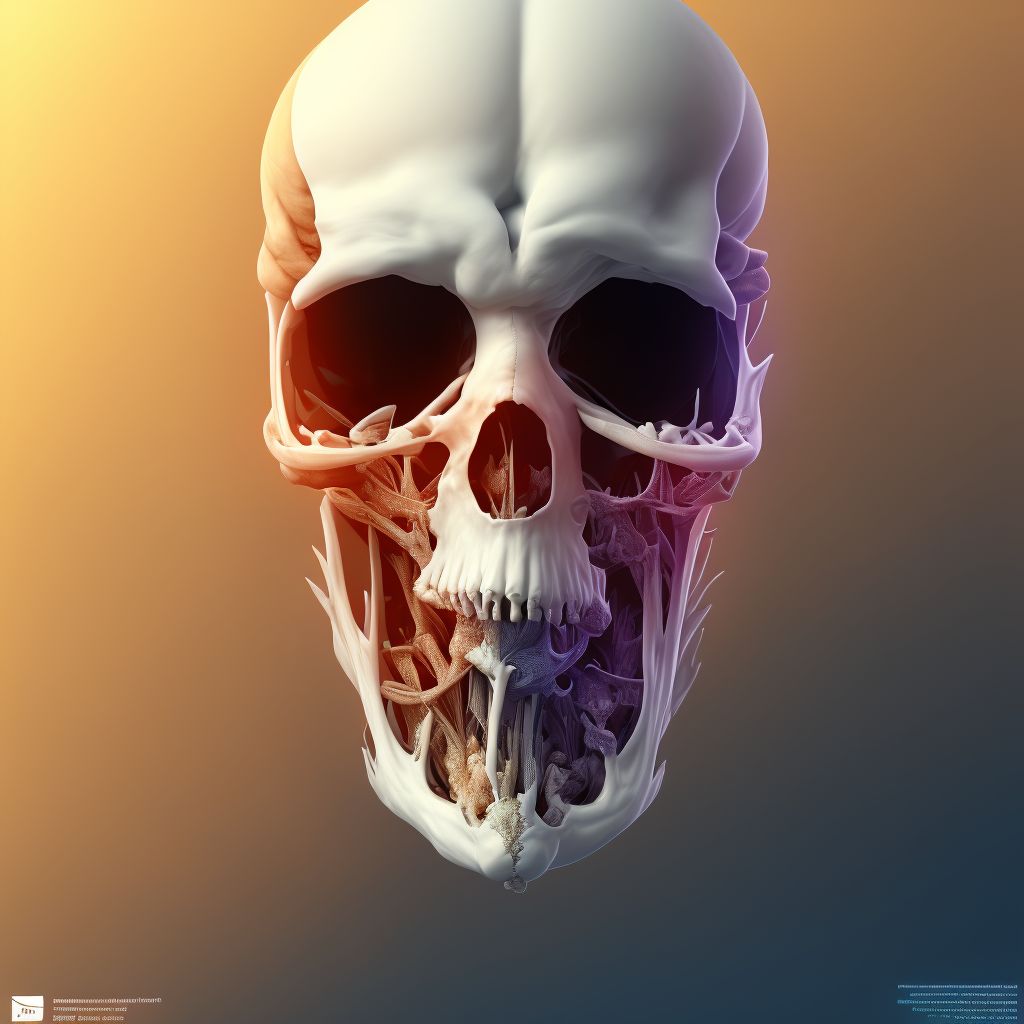 Displaced fracture of unspecified tibial tuberosity, sequela digital illustration