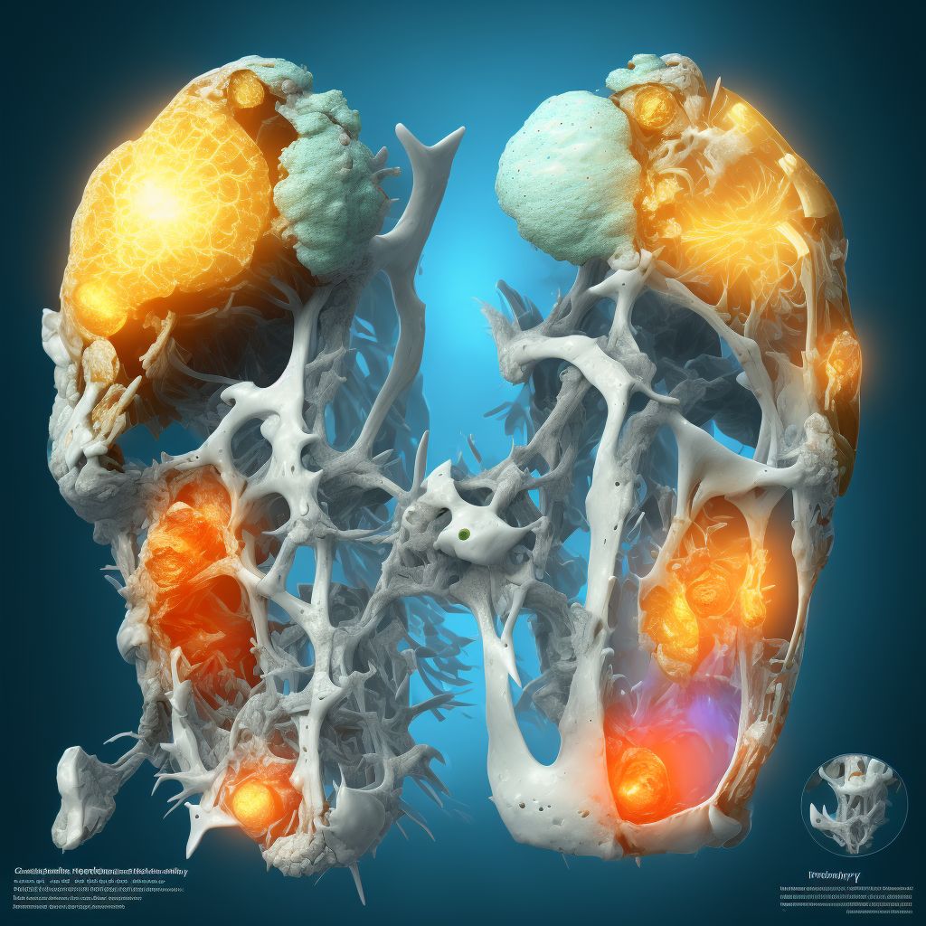 Nondisplaced fracture of right tibial tuberosity, subsequent encounter for open fracture type I or II with routine healing digital illustration