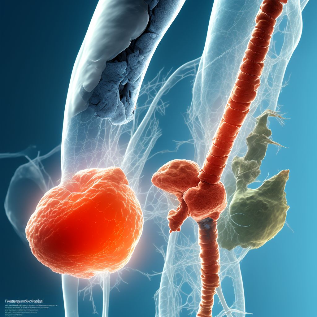 Nondisplaced fracture of right tibial tuberosity, subsequent encounter for open fracture type IIIA, IIIB, or IIIC with nonunion digital illustration