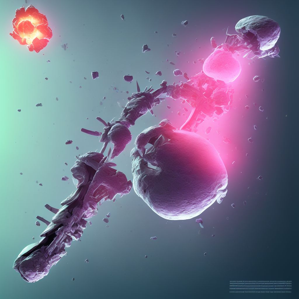 Nondisplaced fracture of right tibial tuberosity, subsequent encounter for closed fracture with malunion digital illustration