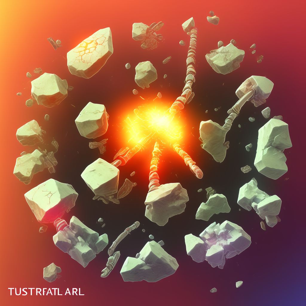 Unspecified fracture of shaft of left tibia, sequela digital illustration
