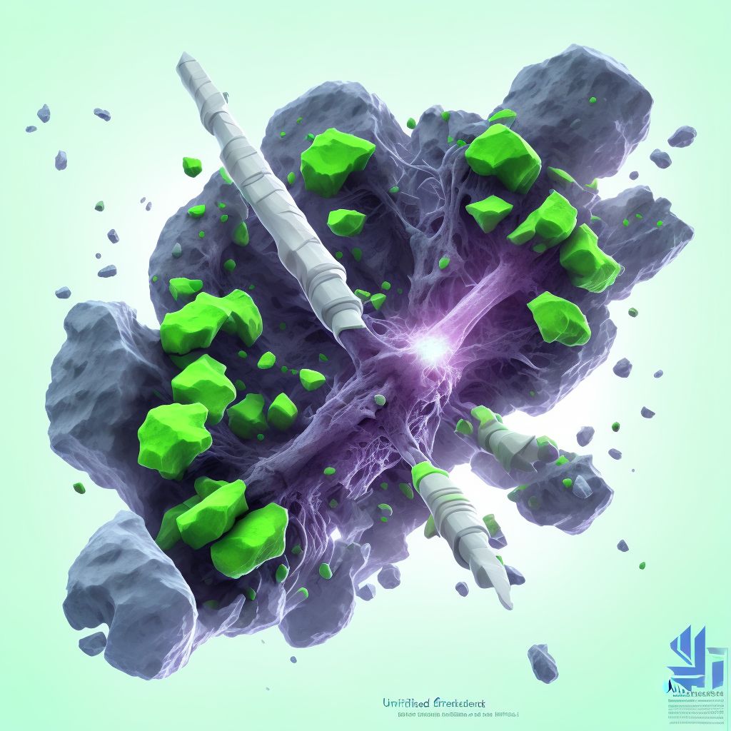 Unspecified fracture of shaft of unspecified tibia, sequela digital illustration