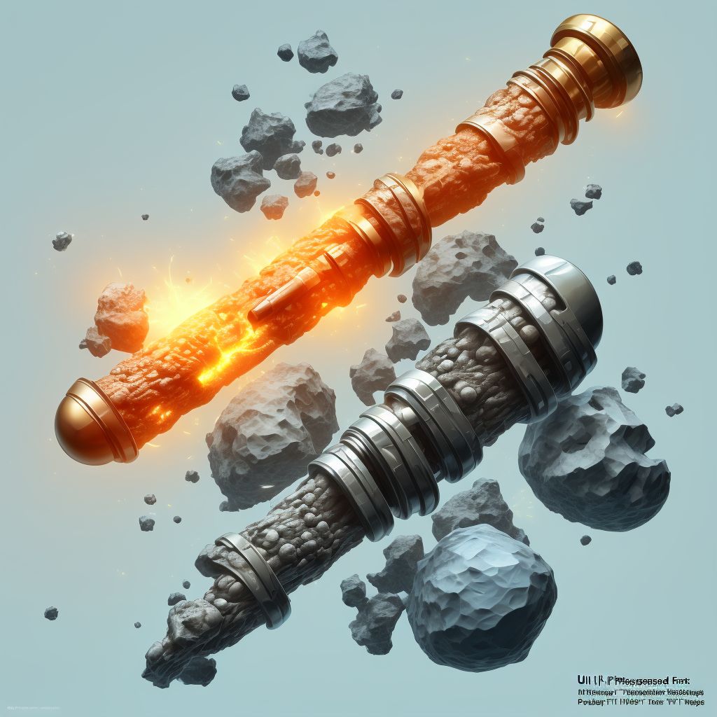 Displaced transverse fracture of shaft of right tibia, subsequent encounter for open fracture type IIIA, IIIB, or IIIC with malunion digital illustration
