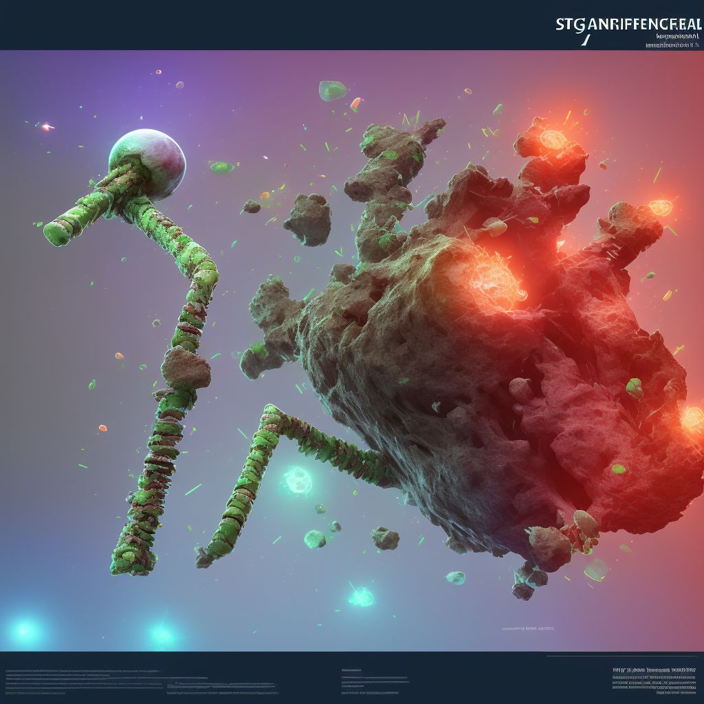 Nondisplaced segmental fracture of shaft of right tibia, sequela digital illustration