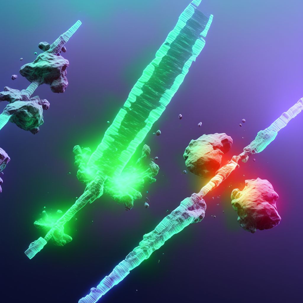 Other fracture of shaft of unspecified tibia, initial encounter for closed fracture digital illustration