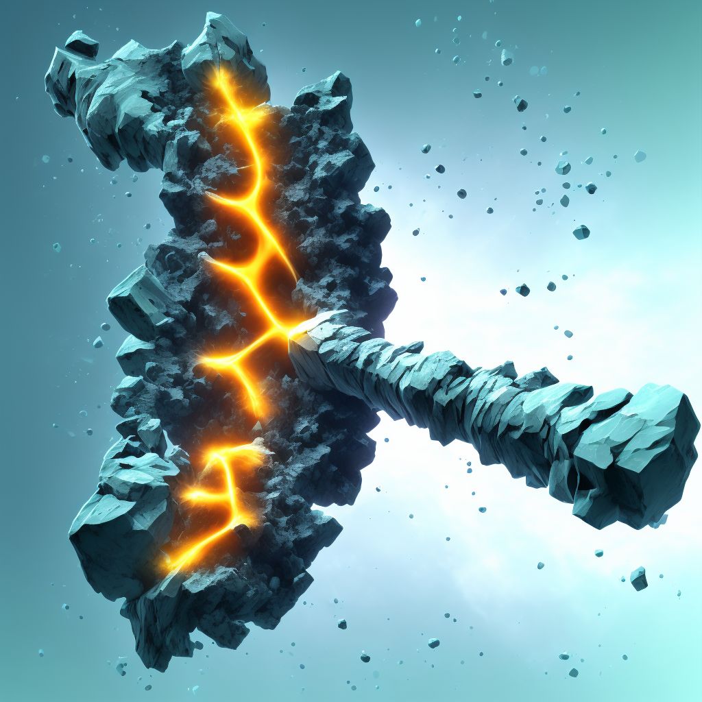 Other fracture of shaft of unspecified tibia, subsequent encounter for open fracture type IIIA, IIIB, or IIIC with routine healing digital illustration