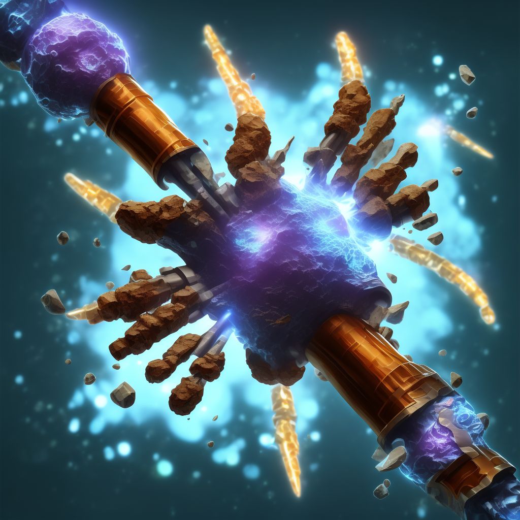 Other fracture of shaft of unspecified tibia, sequela digital illustration