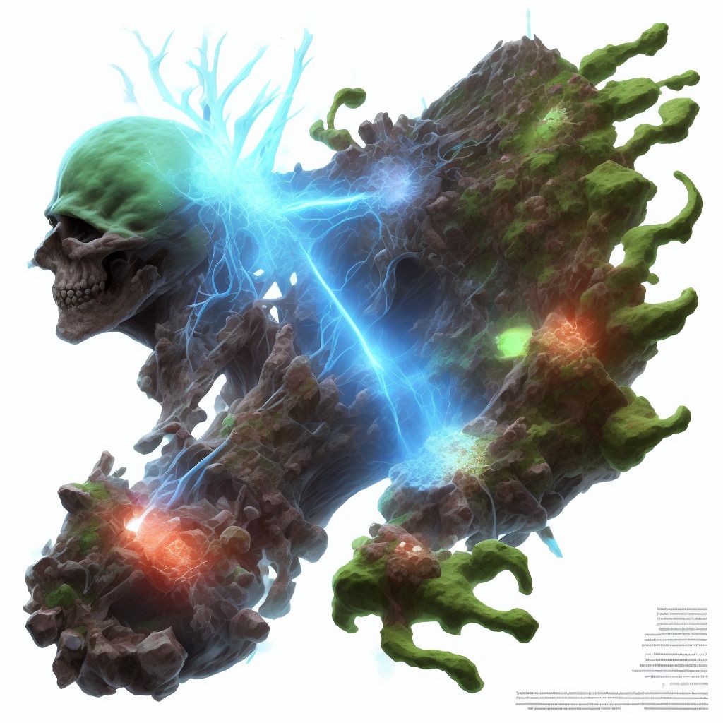 Unspecified fracture of lower end of unspecified tibia, sequela digital illustration