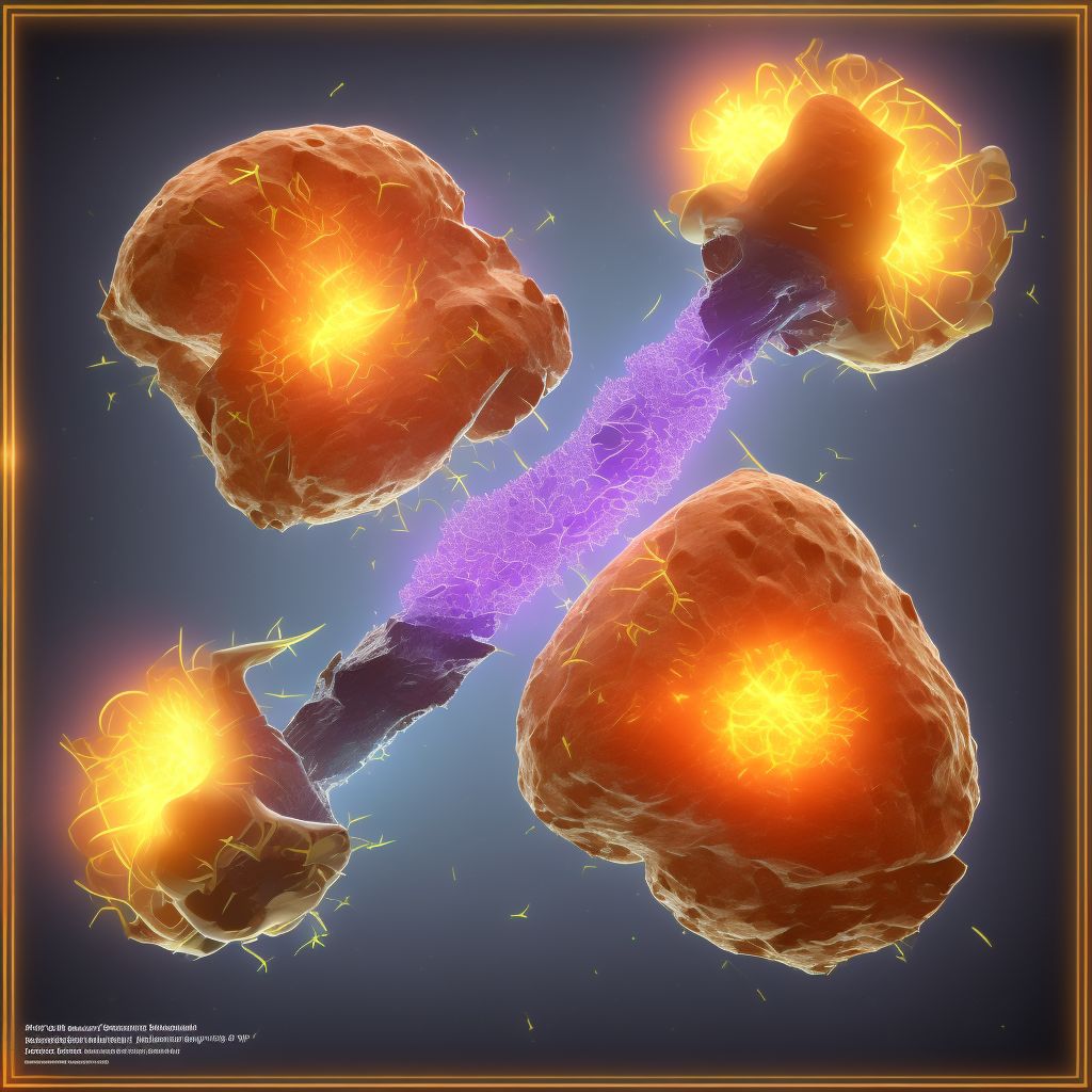 Torus fracture of lower end of unspecified tibia, sequela digital illustration