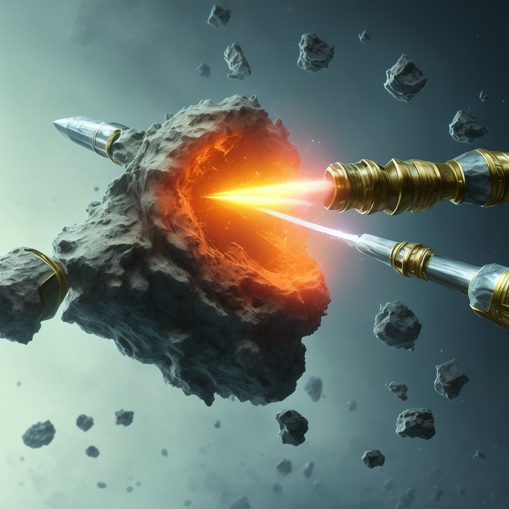 Displaced comminuted fracture of shaft of right fibula, subsequent encounter for open fracture type IIIA, IIIB, or IIIC with nonunion digital illustration