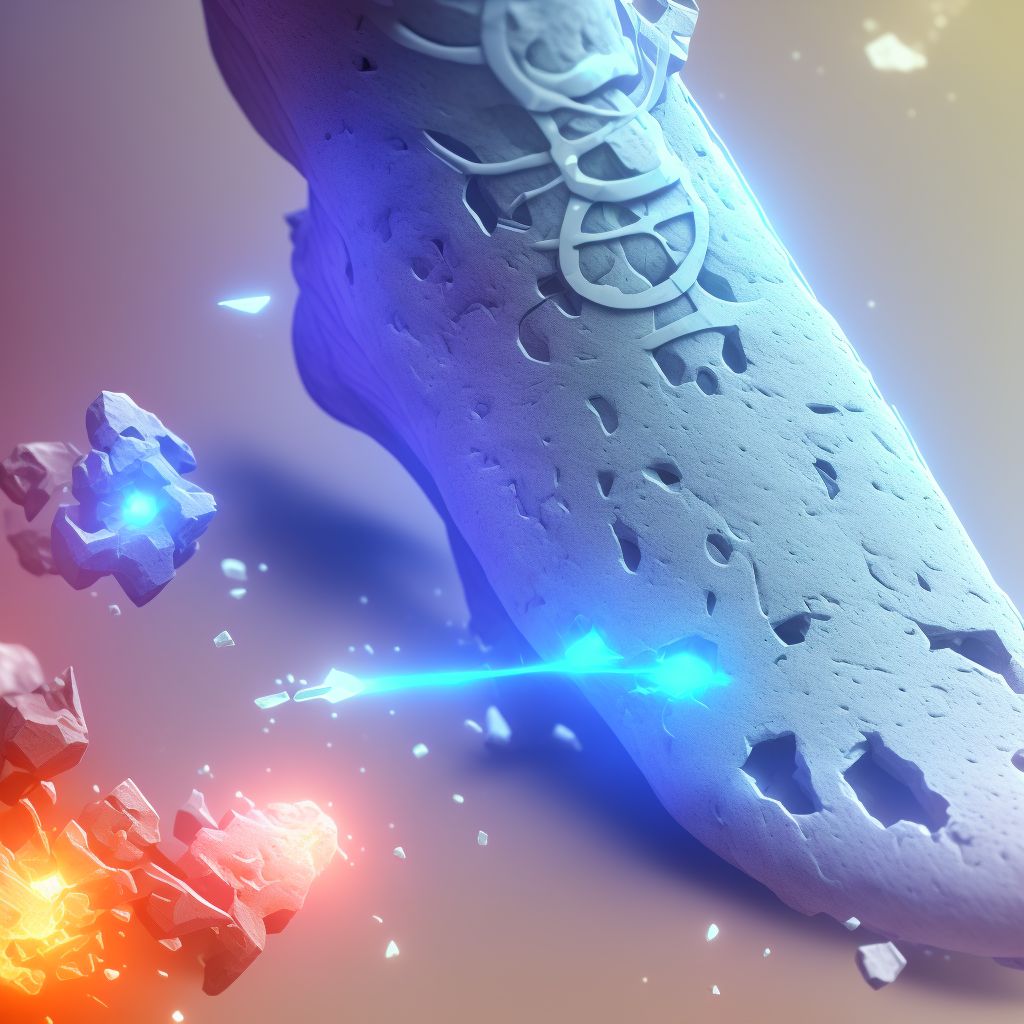 Displaced fracture of lateral cuneiform of right foot, subsequent encounter for fracture with nonunion digital illustration