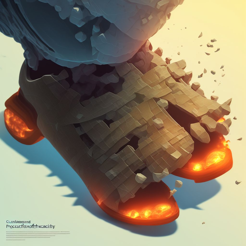 Nondisplaced fracture of lateral cuneiform of left foot, initial encounter for closed fracture digital illustration