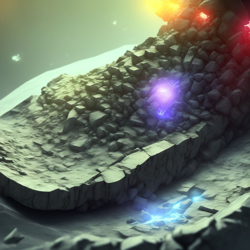 Nondisplaced fracture of lateral cuneiform of unspecified foot, subsequent encounter for fracture with delayed healing digital illustration