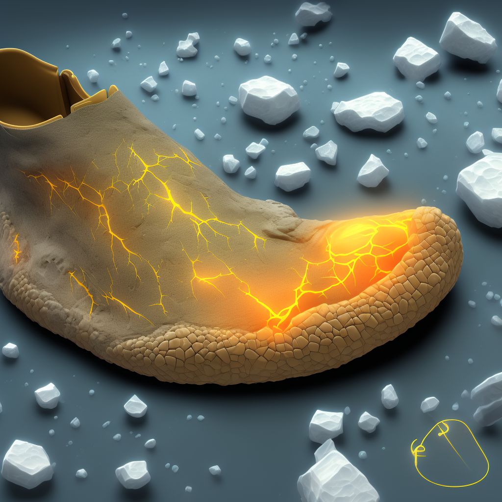 Nondisplaced fracture of intermediate cuneiform of unspecified foot, subsequent encounter for fracture with routine healing digital illustration