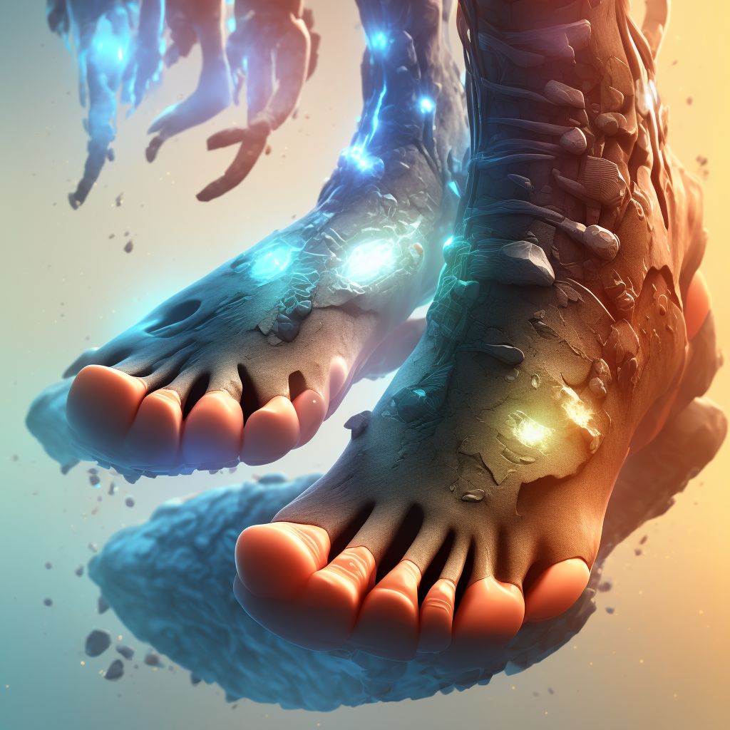 Nondisplaced fracture of medial cuneiform of right foot, subsequent encounter for fracture with routine healing digital illustration