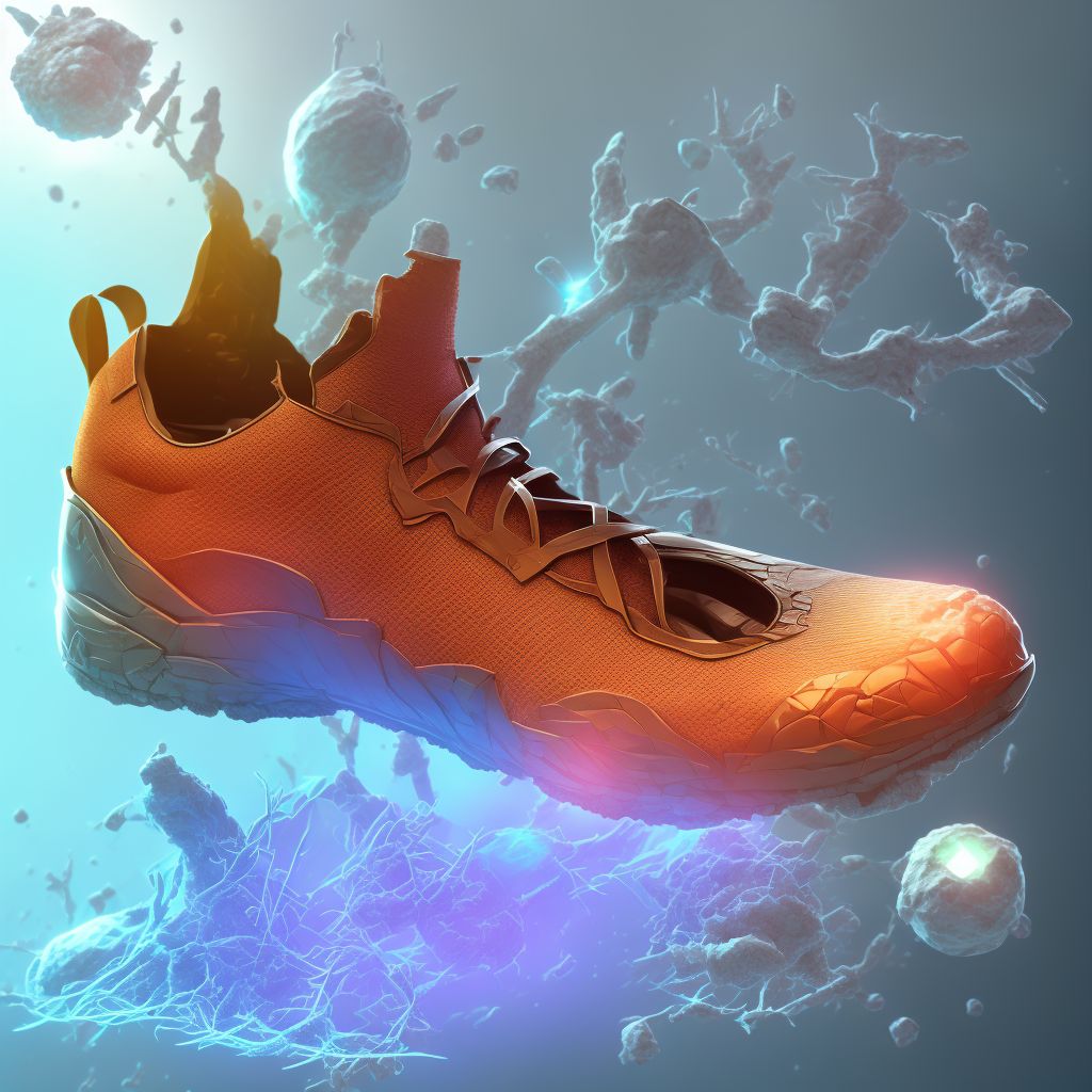 Nondisplaced fracture of medial cuneiform of left foot, sequela digital illustration