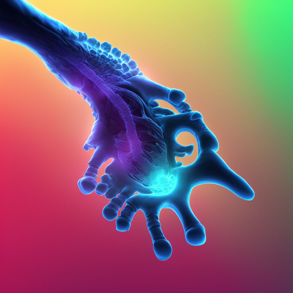 Nondisplaced fracture of navicular [scaphoid] of left foot, sequela digital illustration