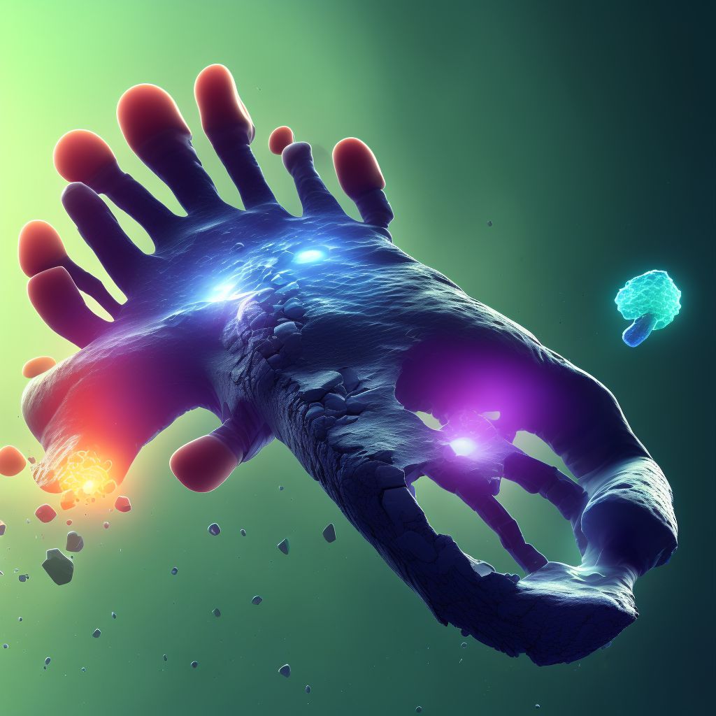Nondisplaced fracture of navicular [scaphoid] of unspecified foot, subsequent encounter for fracture with delayed healing digital illustration