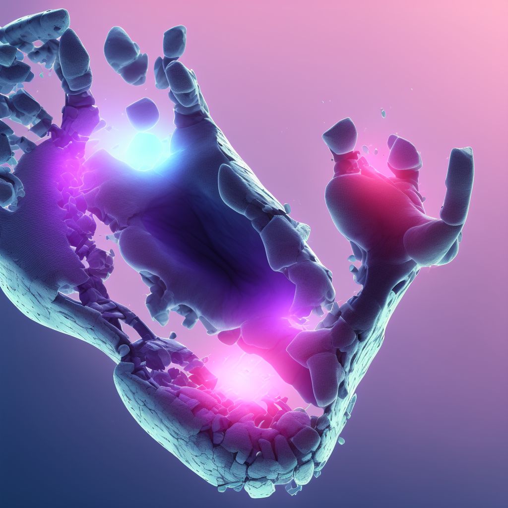 Nondisplaced fracture of navicular [scaphoid] of unspecified foot, subsequent encounter for fracture with nonunion digital illustration
