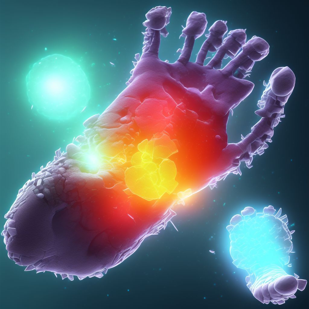 Nondisplaced fracture of navicular [scaphoid] of unspecified foot, sequela digital illustration