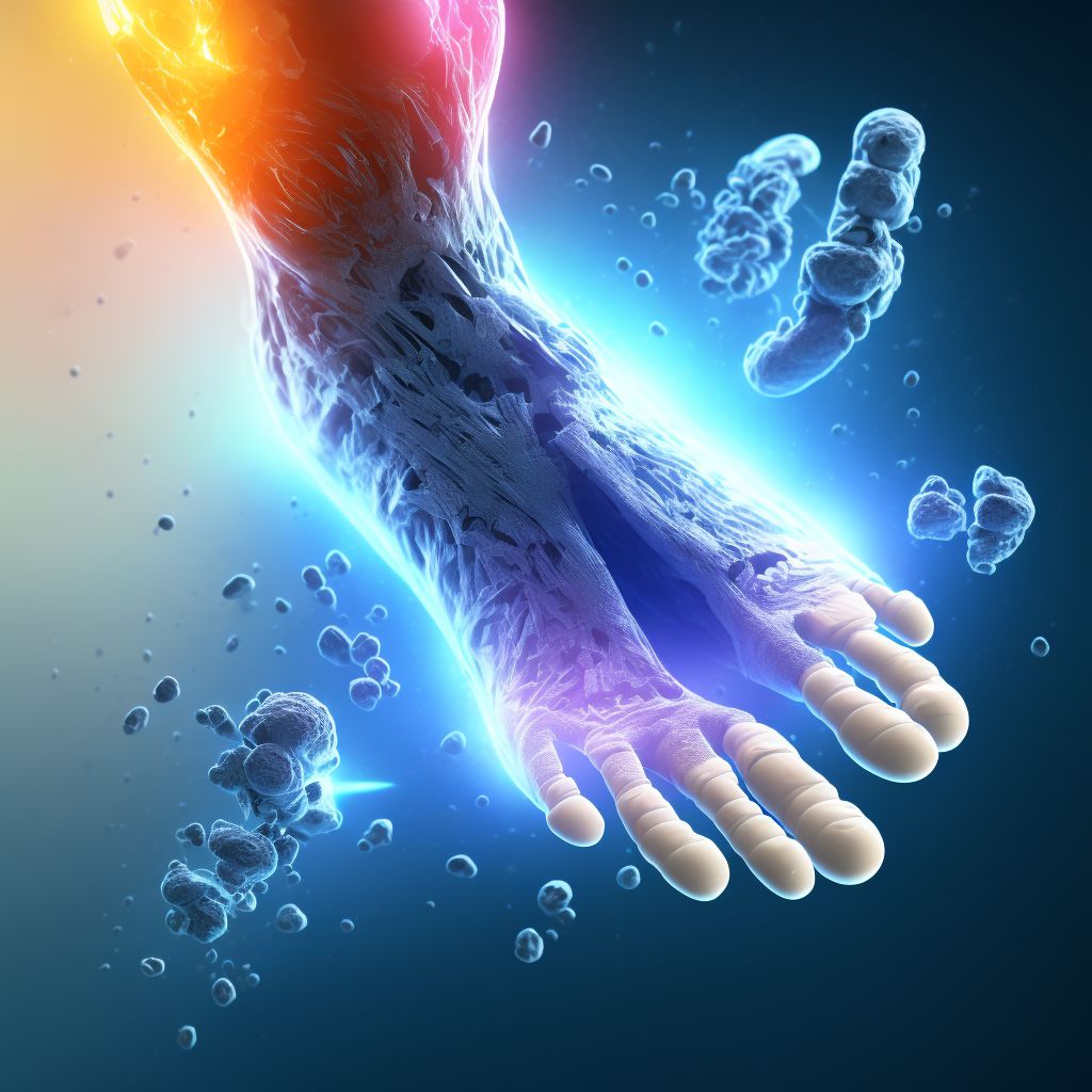 Other fracture of right foot, subsequent encounter for fracture with routine healing digital illustration