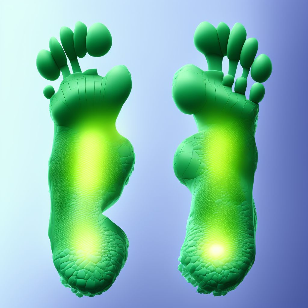 Other fracture of left foot, initial encounter for closed fracture digital illustration