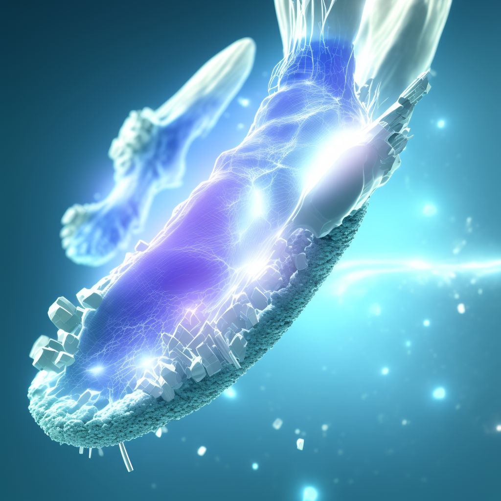 Unspecified fracture of unspecified foot, initial encounter for closed fracture digital illustration
