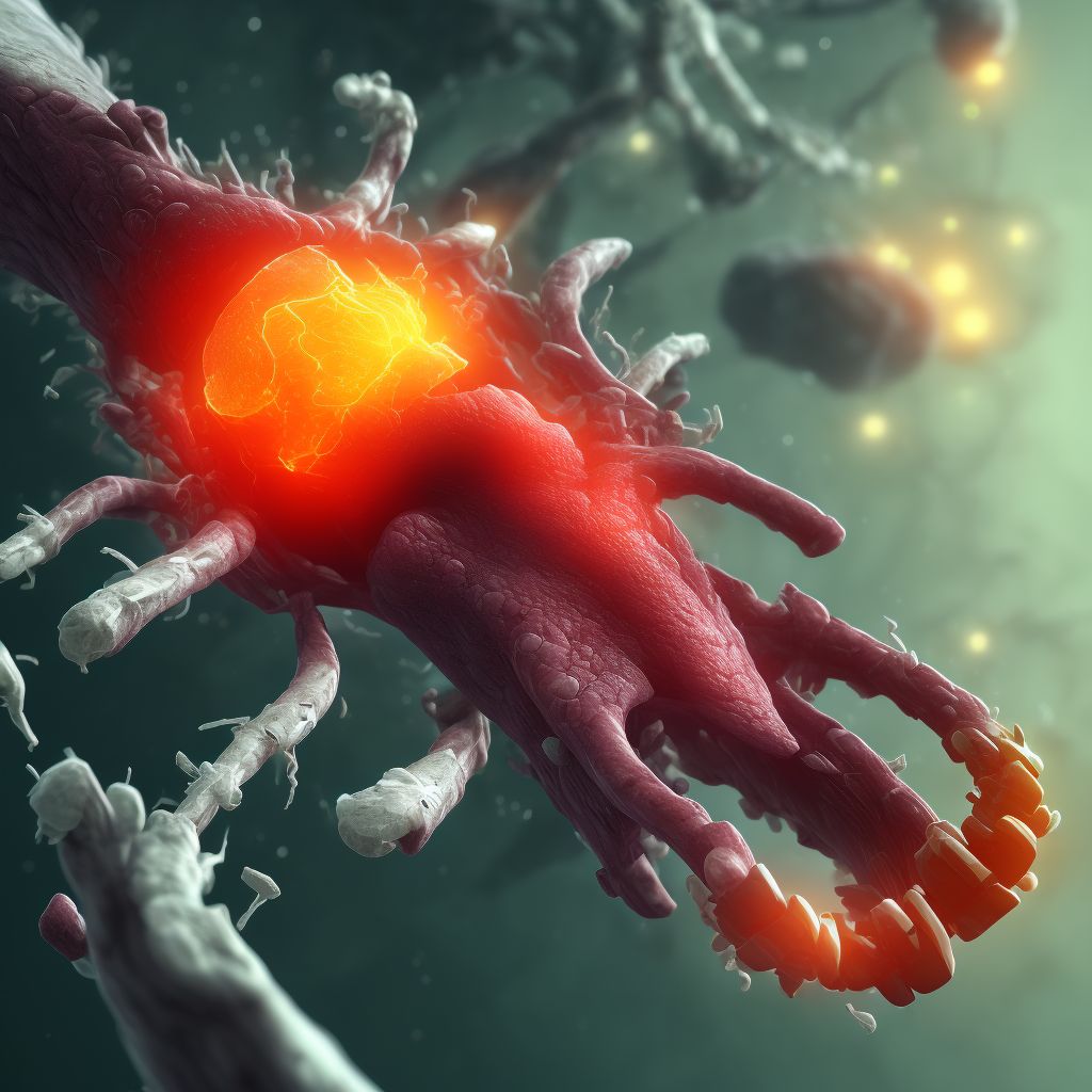 Partial traumatic amputation of right great toe, sequela digital illustration