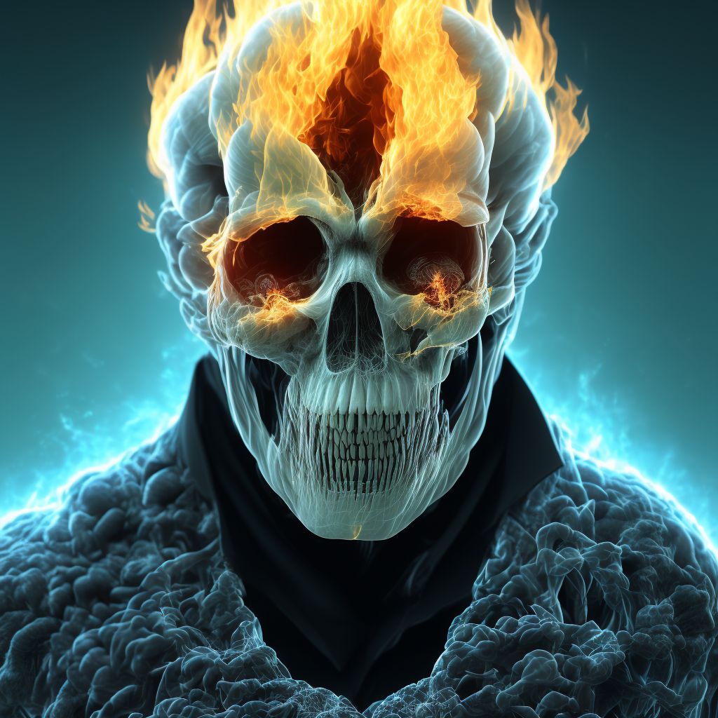 Burn of second degree of scalp [any part], subsequent encounter digital illustration