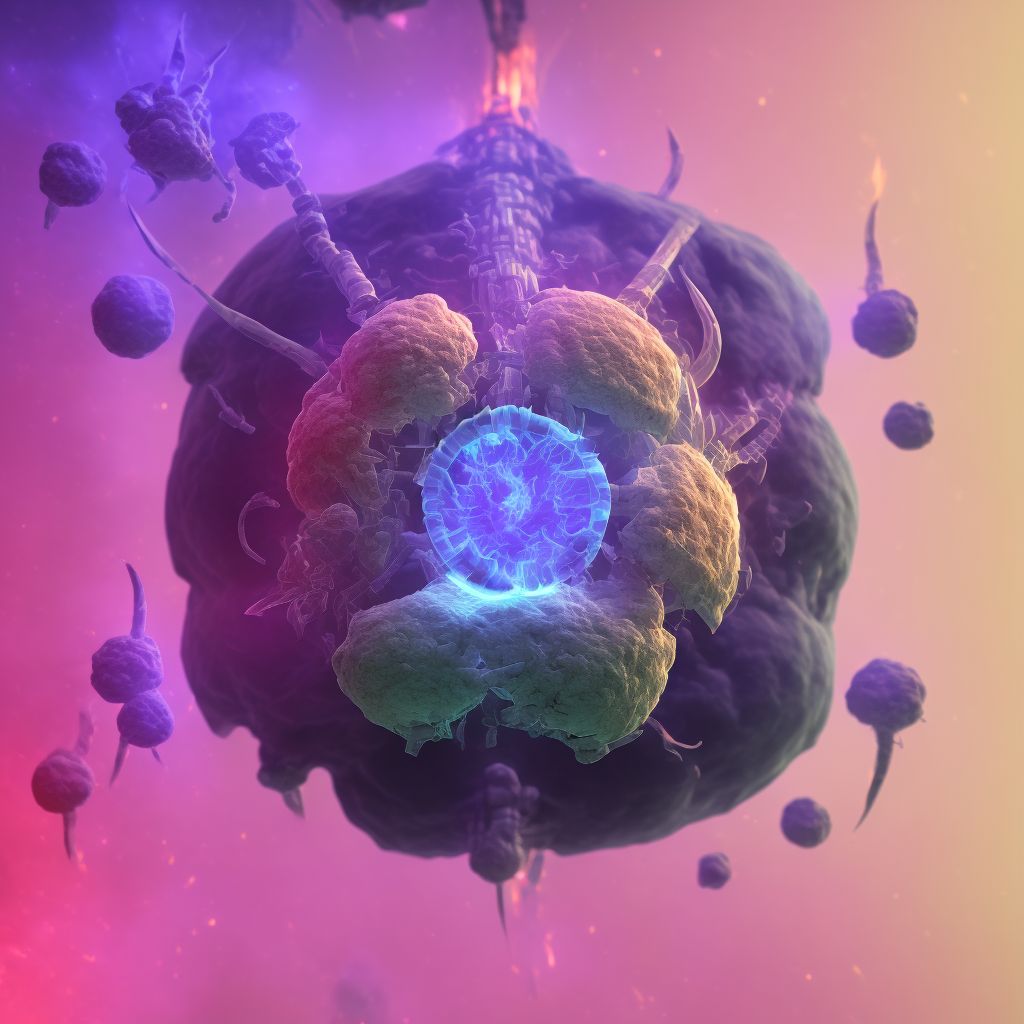 Burn of third degree of abdominal wall, sequela digital illustration