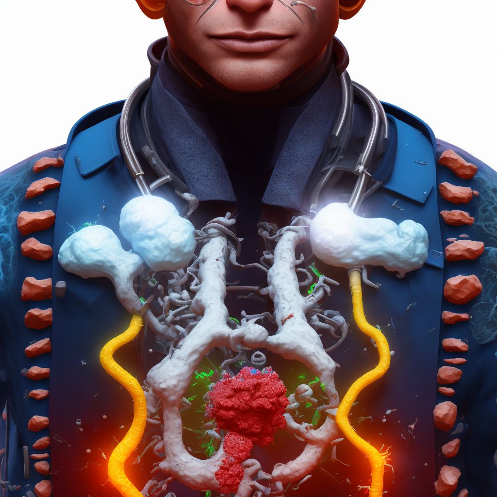 Corrosion of second degree of male genital region, subsequent encounter digital illustration