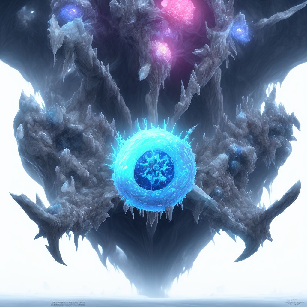 Frostbite with tissue necrosis of right hip and thigh, initial encounter digital illustration
