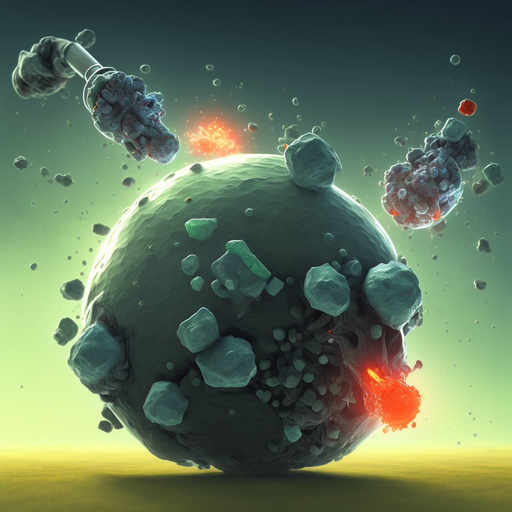 Poisoning by other drugs acting on muscles, assault, initial encounter digital illustration