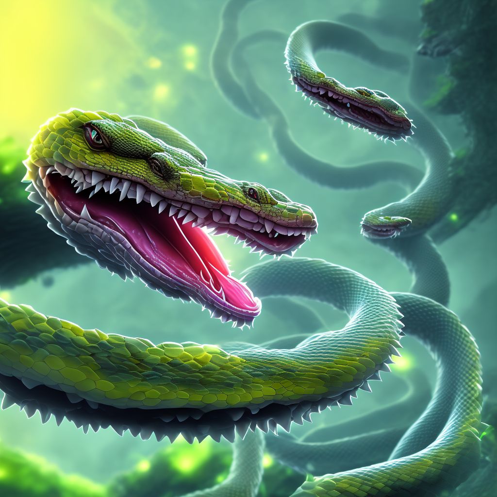 Toxic effect of rattlesnake venom, undetermined, initial encounter digital illustration
