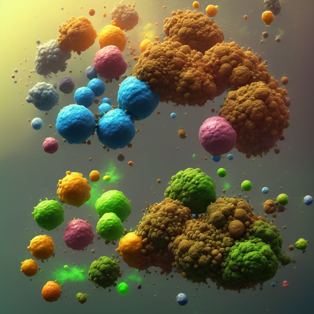 Toxic effect of other mycotoxin food contaminants, undetermined, sequela digital illustration