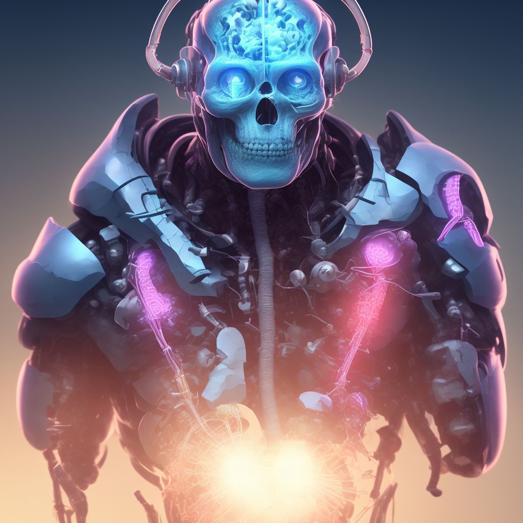 Perforation due to foreign body accidentally left in body following surgical operation, initial encounter digital illustration