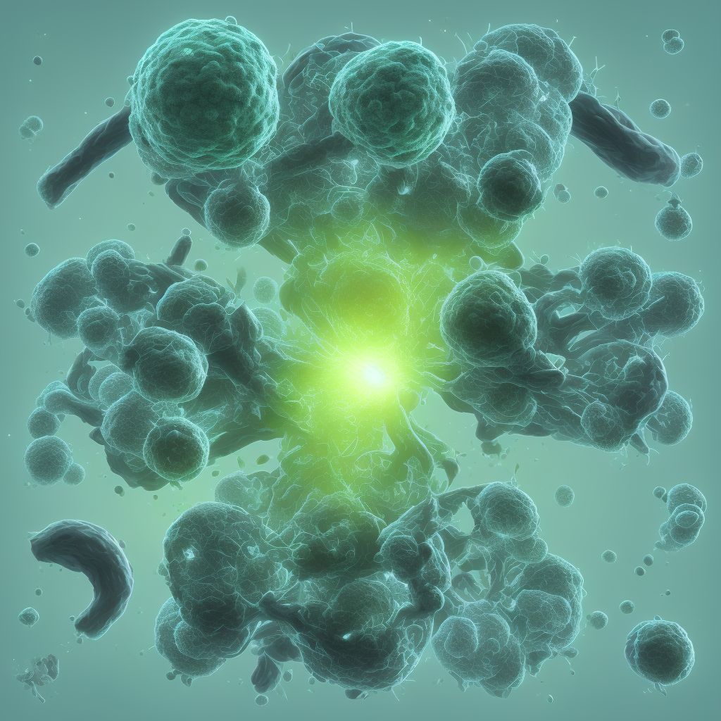 Perforation due to foreign body accidentally left in body following unspecified procedure, sequela digital illustration
