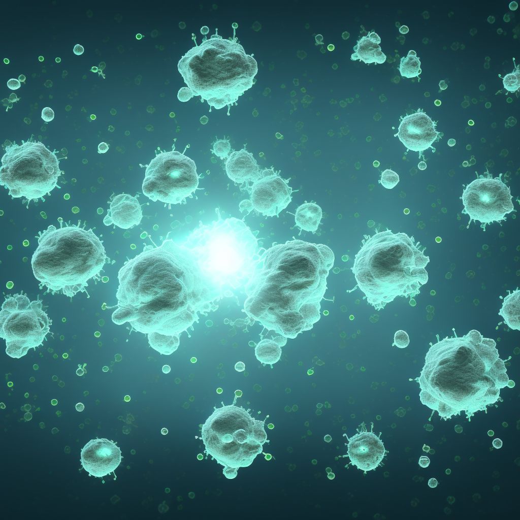 Other acute reaction to foreign substance accidentally left during a procedure, initial encounter digital illustration