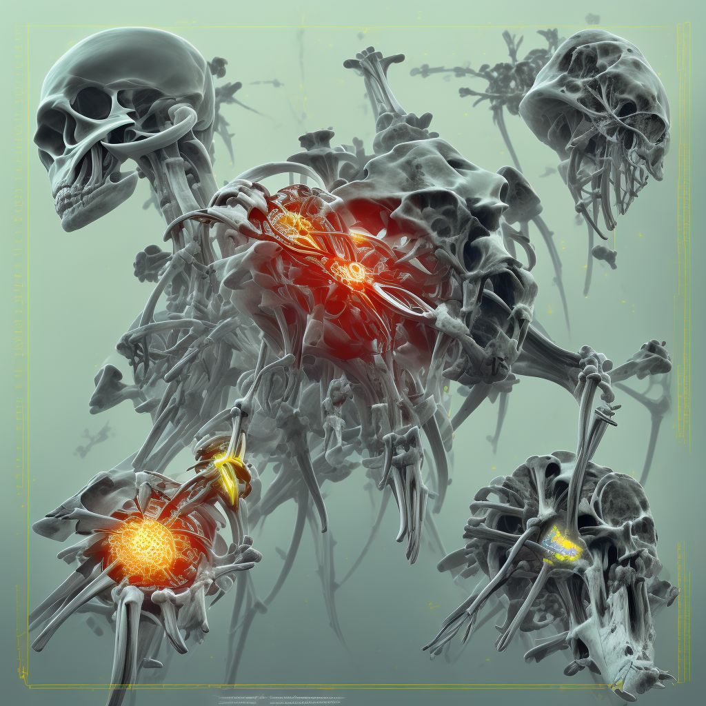 Breakdown (mechanical) of internal fixation device of other bones, sequela digital illustration
