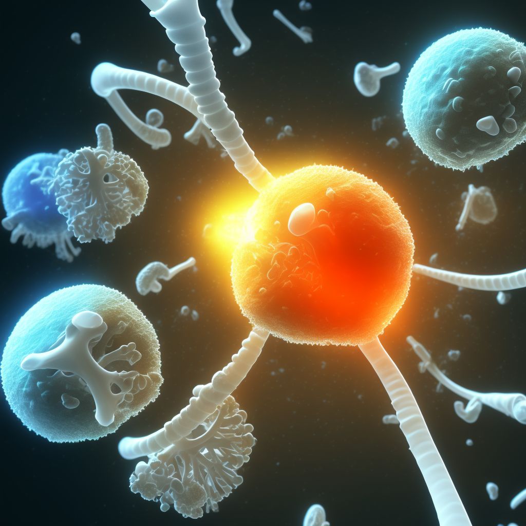 Bone marrow transplant rejection digital illustration