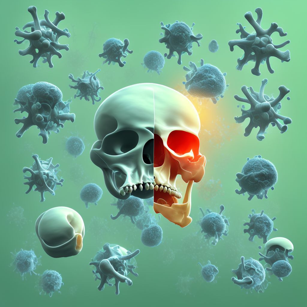 Bone marrow transplant infection digital illustration