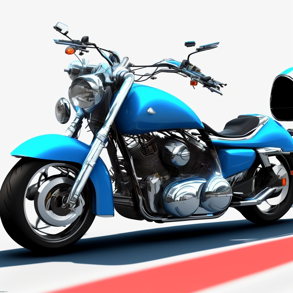 Motorcycle passenger injured in noncollision transport accident in traffic accident, sequela digital illustration